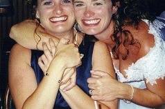 Bride with bridesmaid