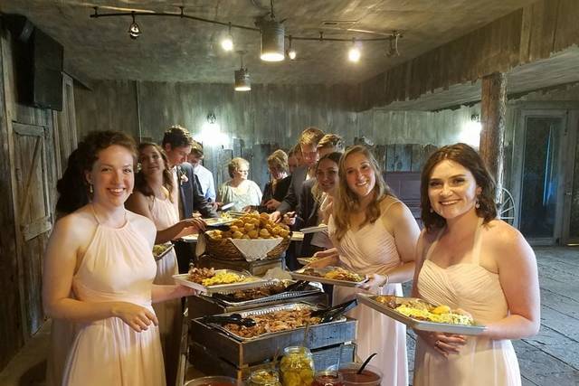 Wedding Buffet at the Barn at Evergreen Memorial Park