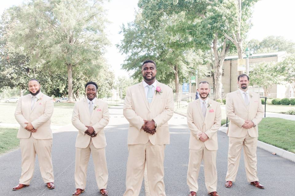 Groom with his groomsmen