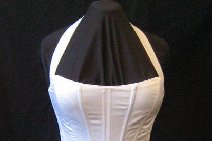 Satin Corset with halter neckline (ties in bow in back of neck)