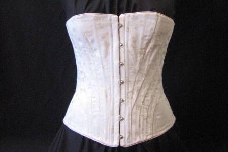 Turn of the Century Style Corset in Rose Jacquard fabric