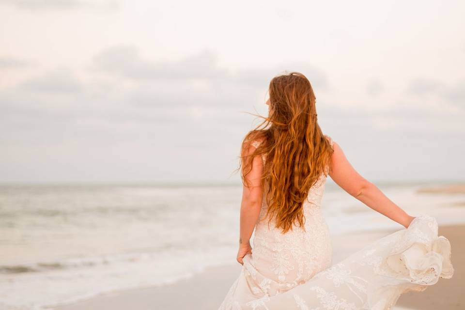 Beautiful beach bride