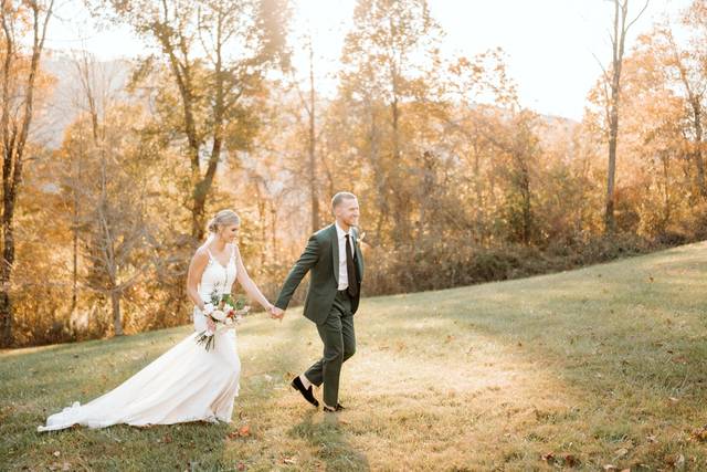 Happy couple holding hands