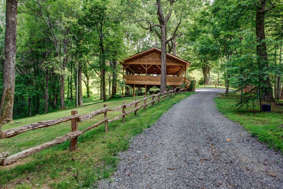 Walkway up to The Pavilion.