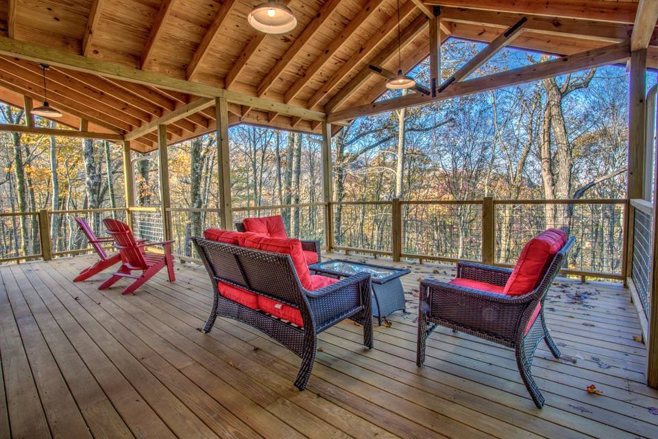 Porch on Bearwallow Retreat