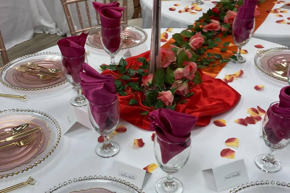 Bridal Shower Table settings