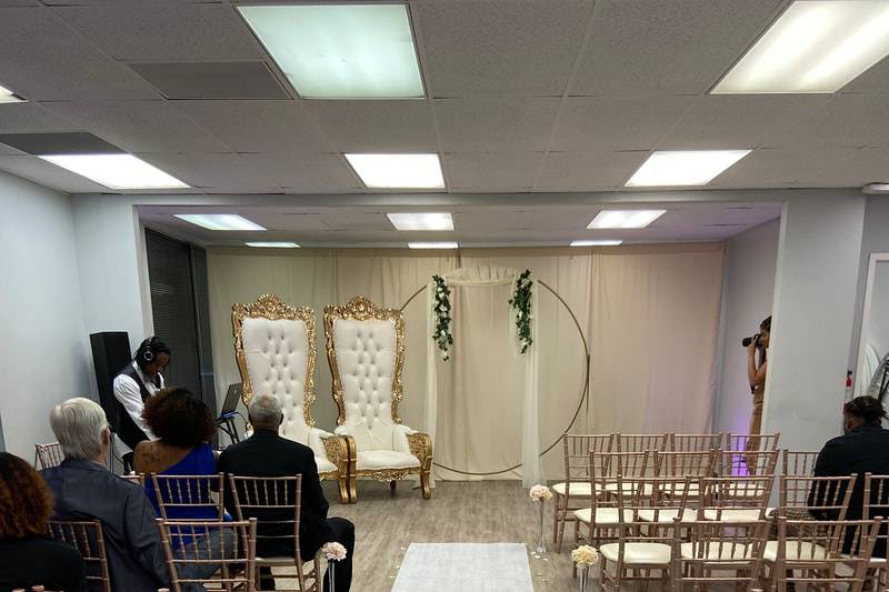 Ceremony setup