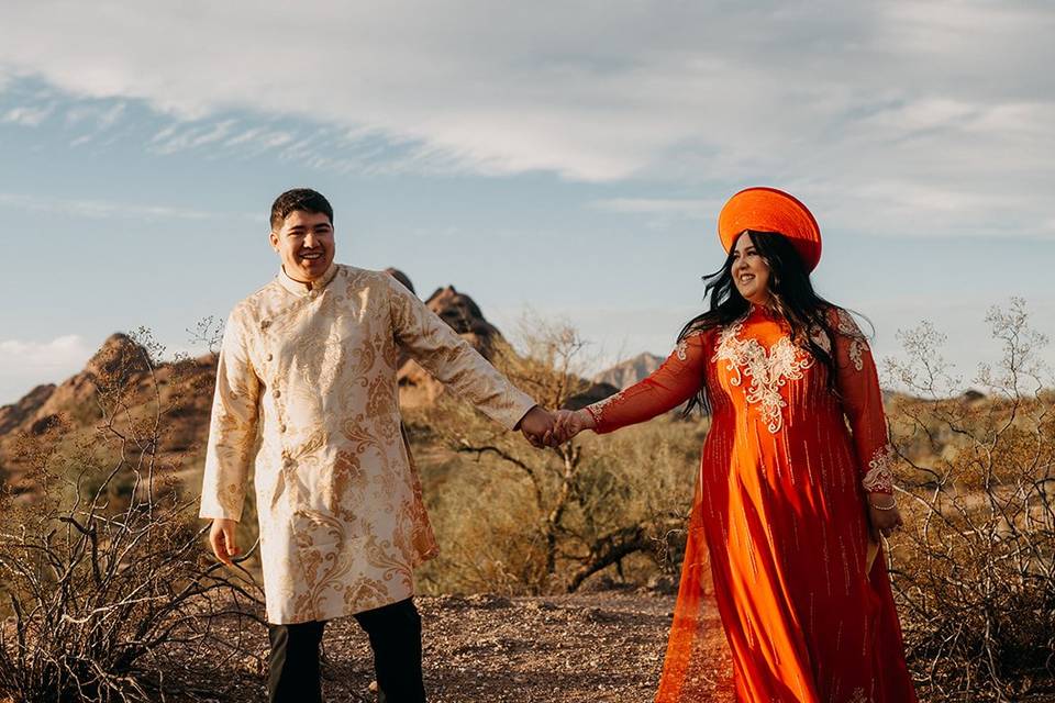 Couple with cultural attire