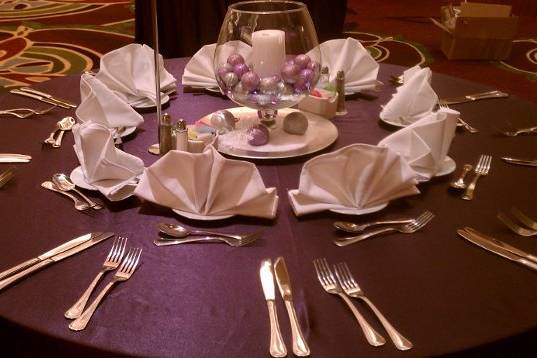 Eggplant Table Setting