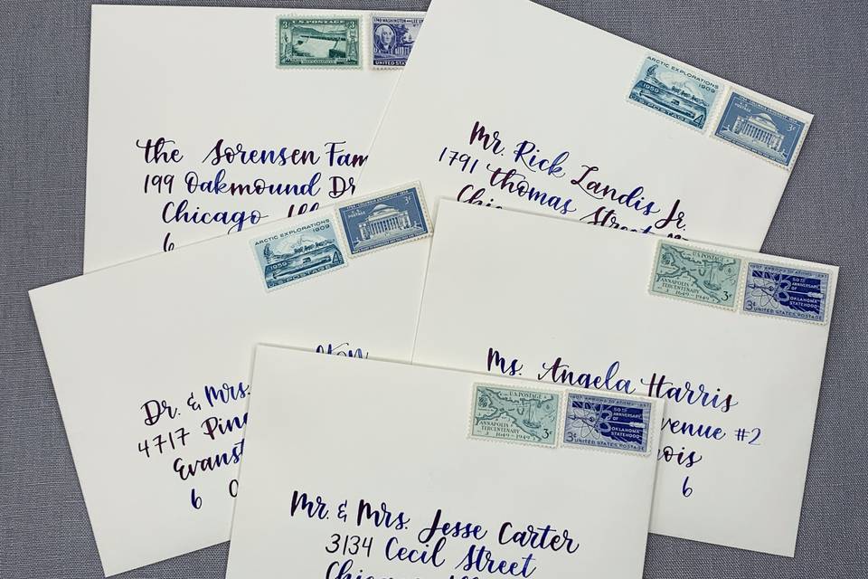 The Beauty of Calligraphy on Wedding Envelopes — AC Letters