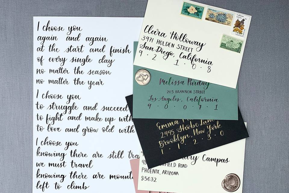 AC Letters Calligraphy - Invitations - San Diego, CA - WeddingWire