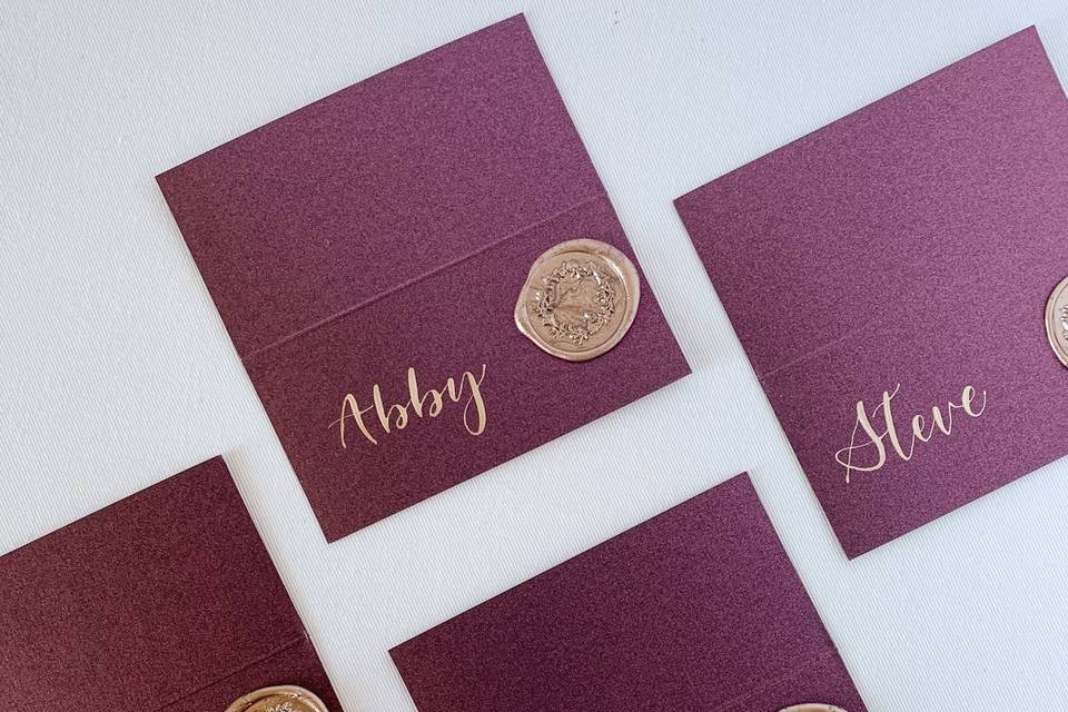 Elegant place cards