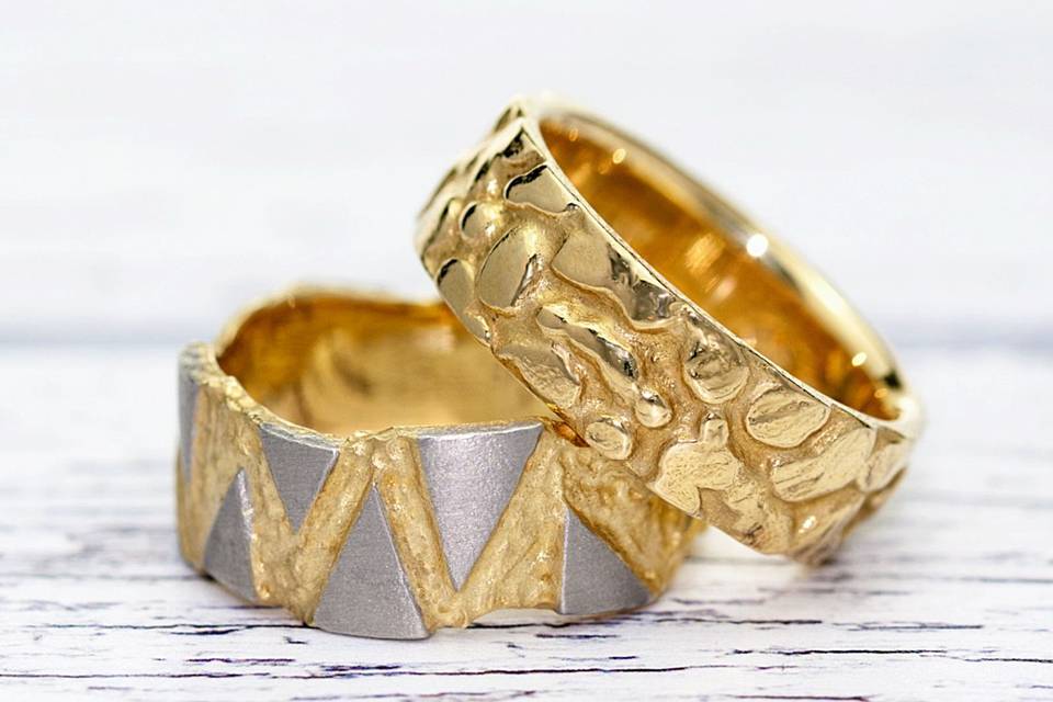 Organic wedding rings