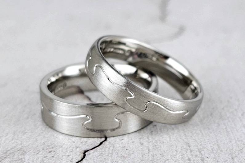 Bespoke platinum wedding rings