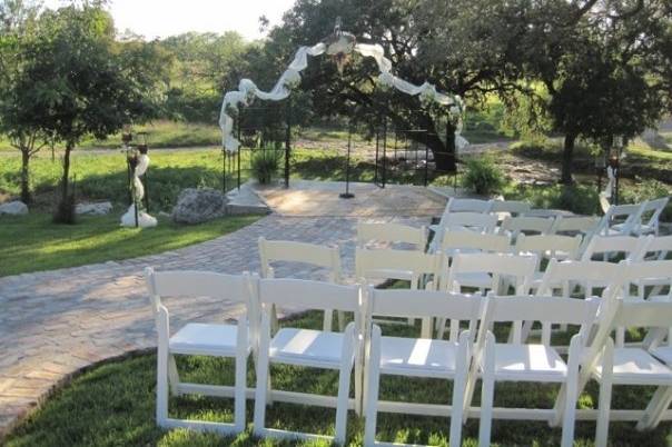 Outdoor wedding ceremony