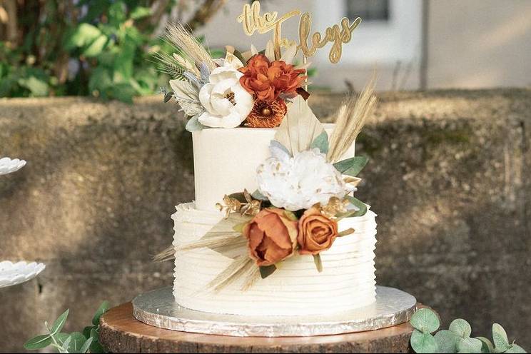 burnt orange wedding cake ideas