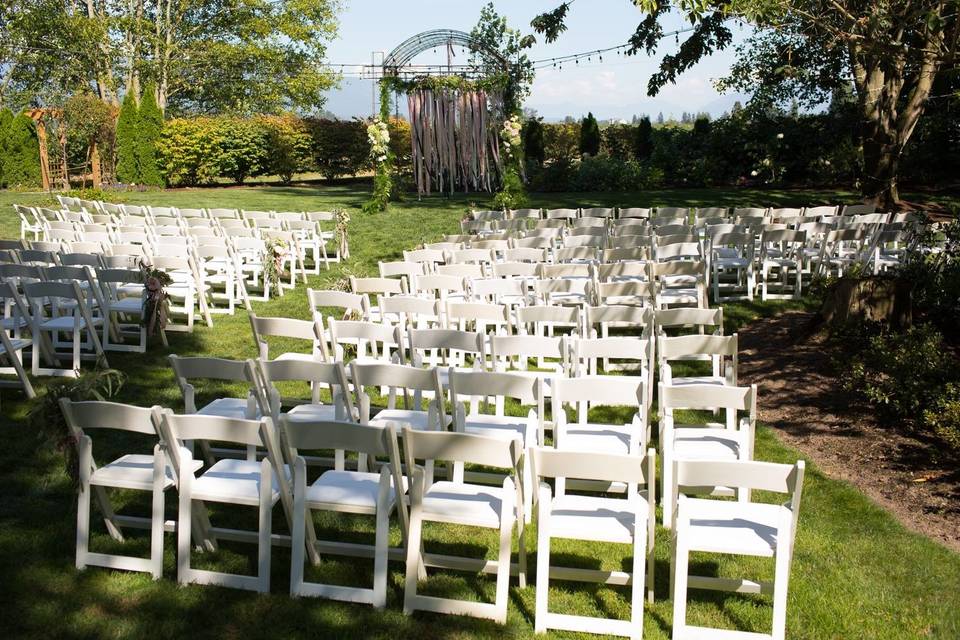 Then white chairs