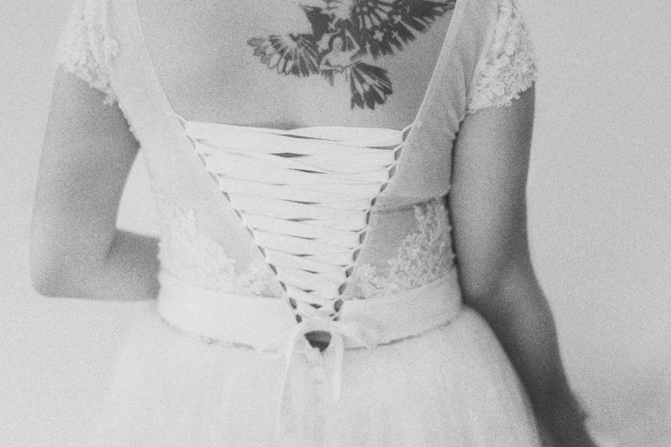 The bride's dress (Grace Aston Photography)