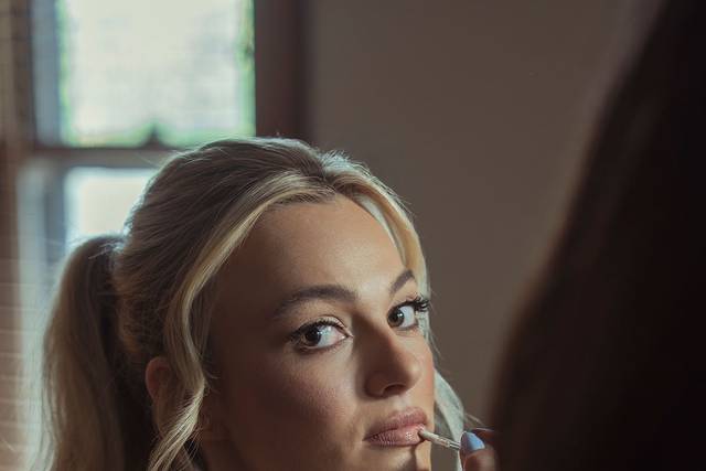 Bride getting ready