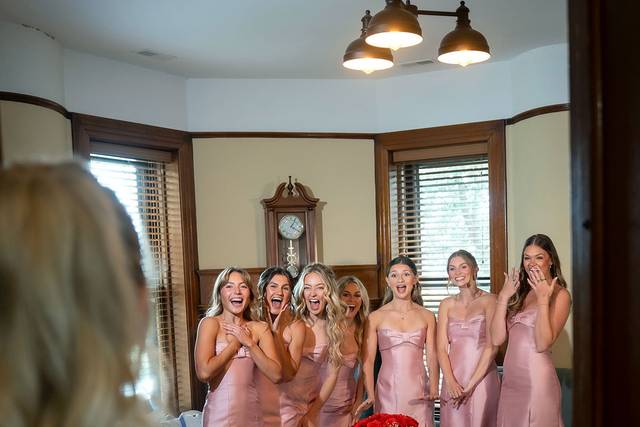 First look bridesmaids