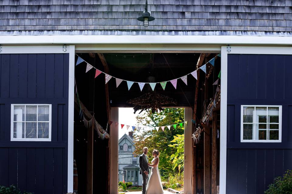 In the barn