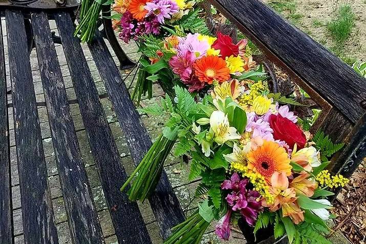 Colorful Hand Bouquets