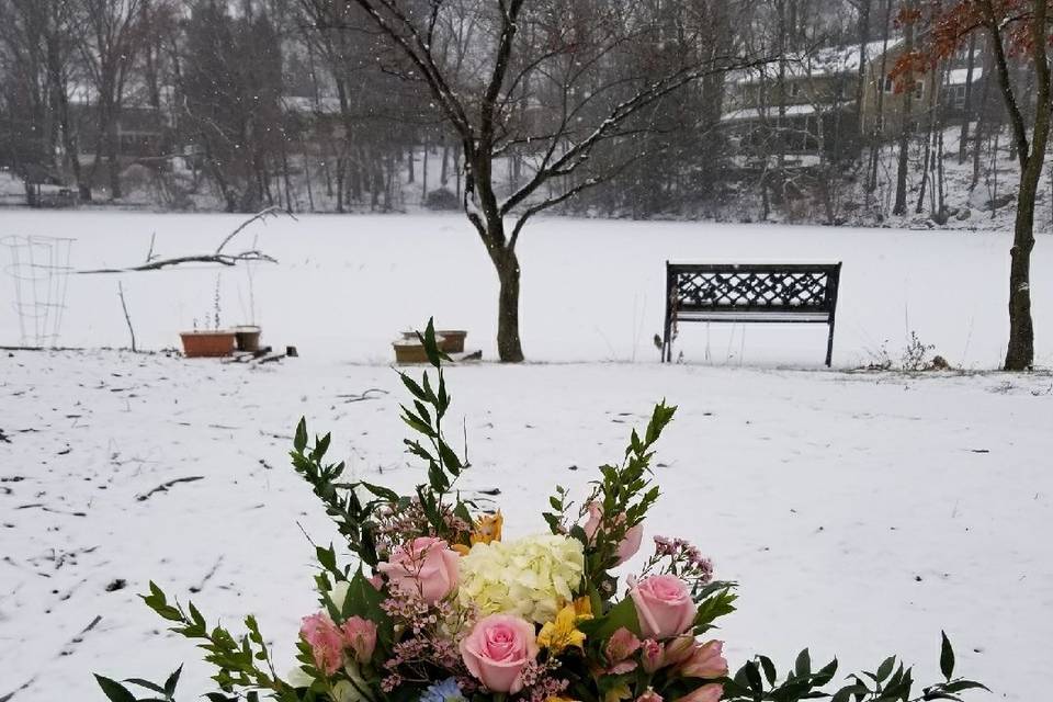 Winter Theme Table Display