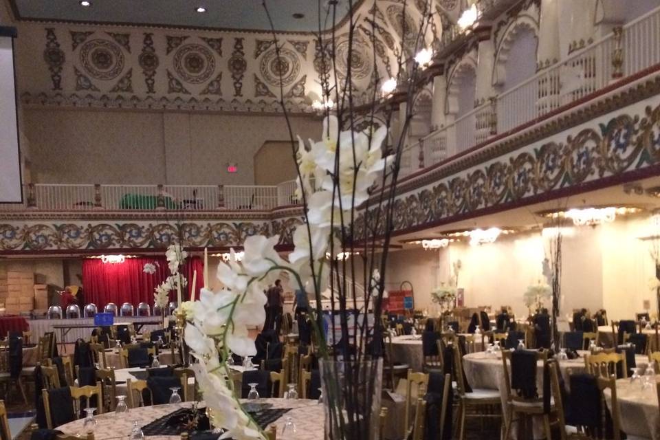 Tall orchid centerpiece