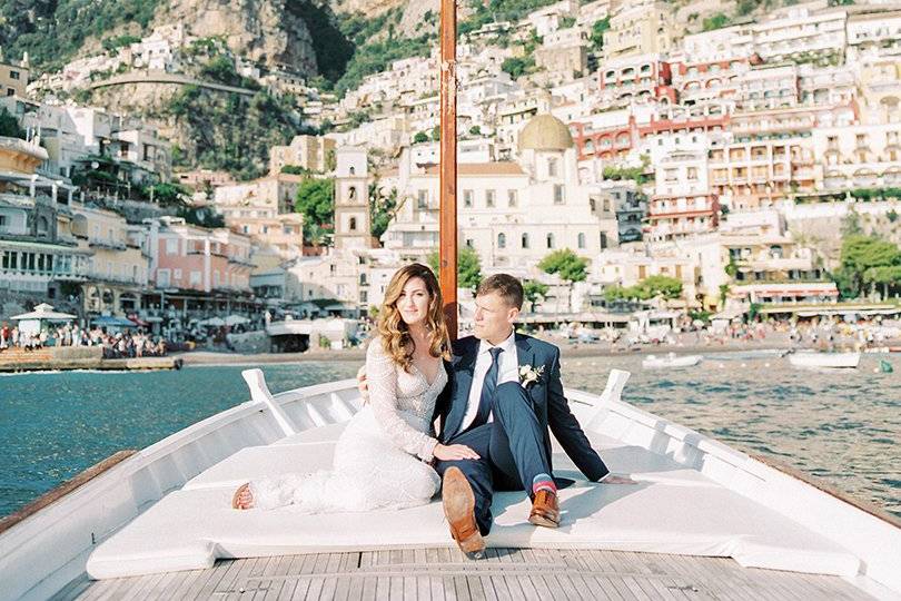 Bride&Groom on a boat