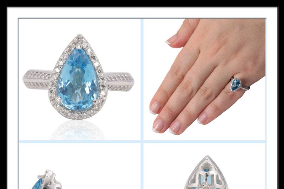 This gorgeous blue topaz ring is sure to make the sky 