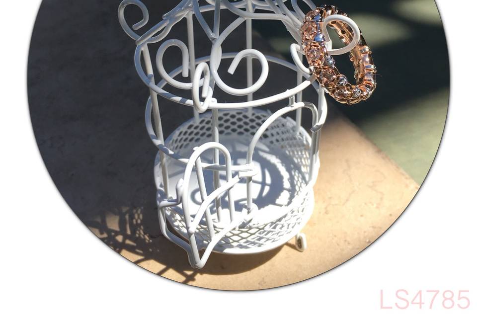 Our latest ring has rose gold flowers embellished with genuine morganites and wrapped with white gold leaves. Very unique indeed!
See full details here:
https://www.lauriesarahdesigns.com/product/rose-gold-morganite-ring-eternity-style-honeycomb-design/