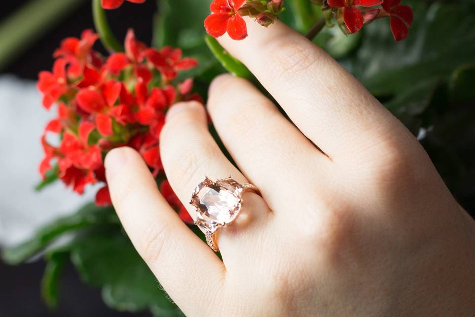 An elegant morganite engagement ring is a timeless way to say 