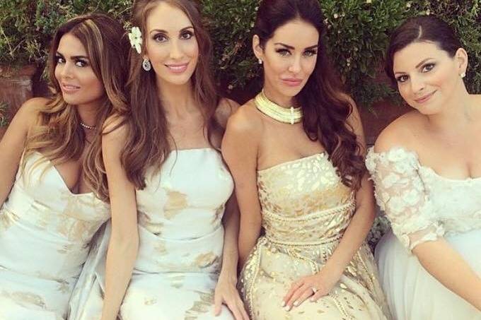 Bride and bridesmaids