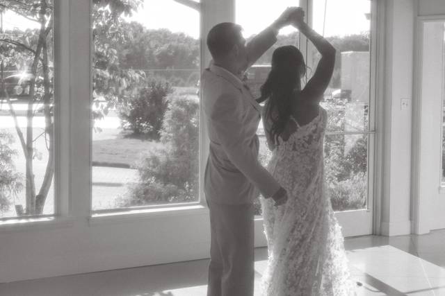Bride and groom first dance