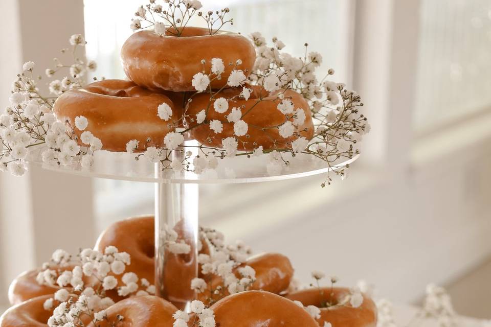 Detail shot of donuts