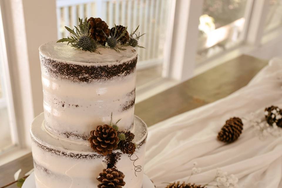 Detail shot of the cake