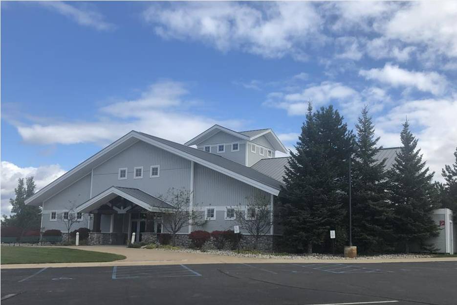 Front of Community Building