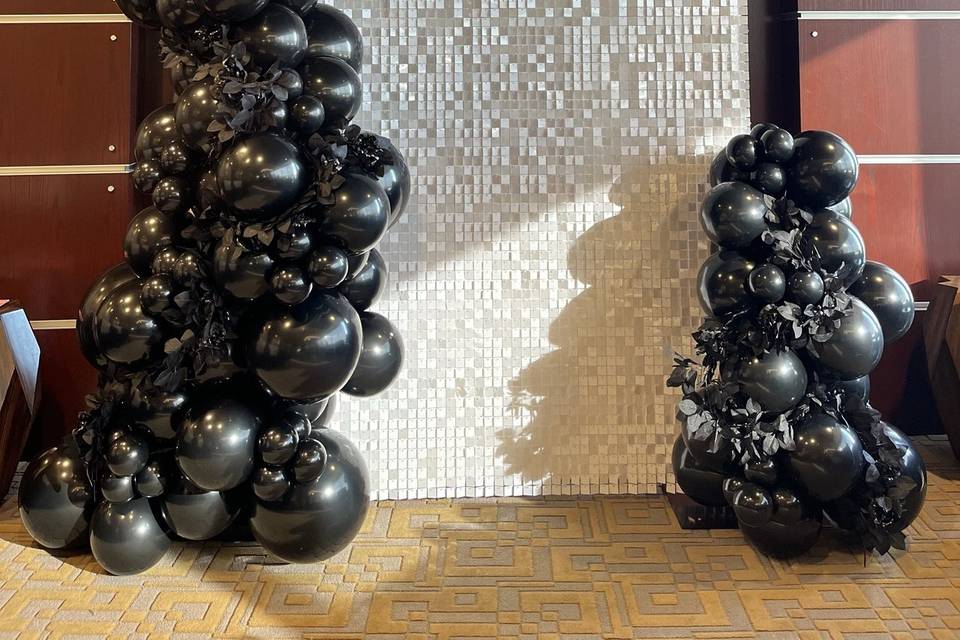 Balloon Garland on Shimmer Wal