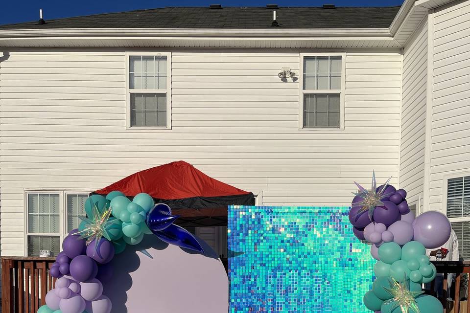 Arch, Shimmer Wall and Balloon