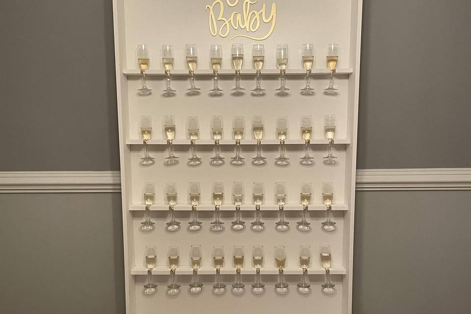 All White Champagne Wall