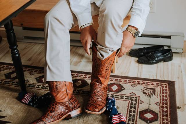 Groom Getting Ready