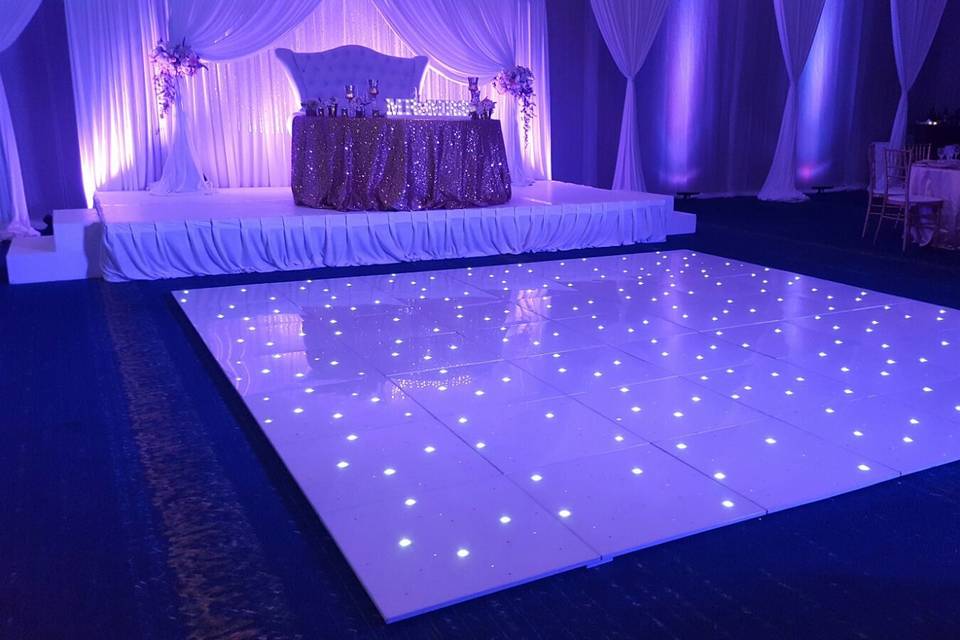 White starlit dance floor - ballroom