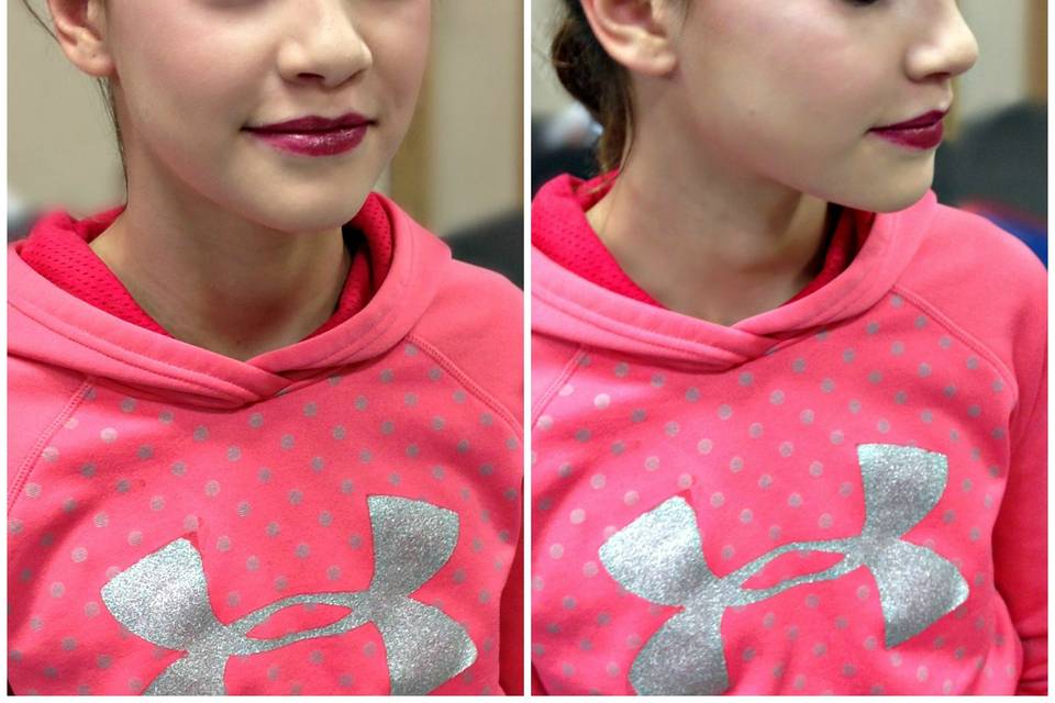 Dance competition makeup