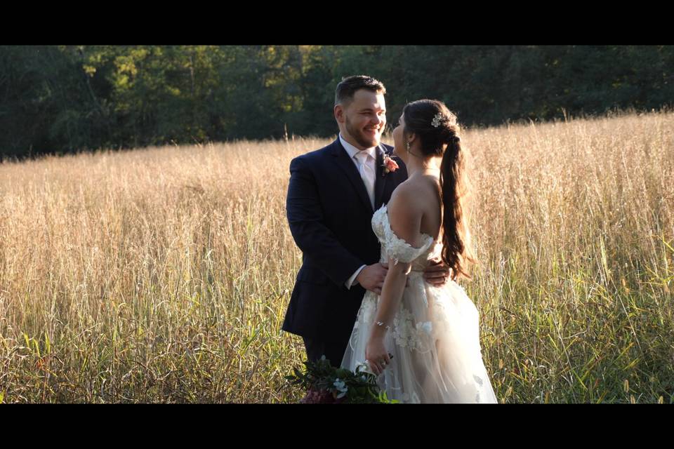 Couple in field