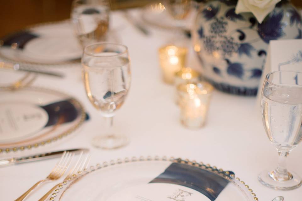 Close-up of table setting
