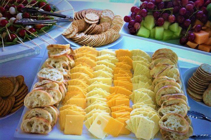 Domestic cheeses: accompanied by a medley of crackers and french bread