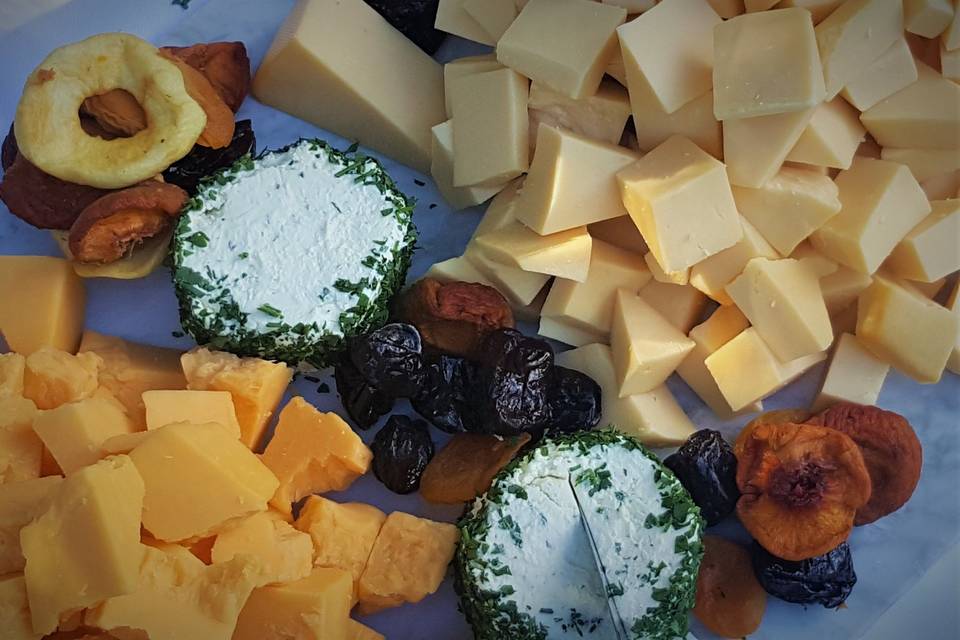 Imported & domestics cheeses: an elegant array of imported and domestic cheese