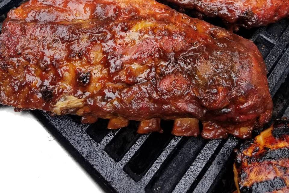 Guava glazed pork ribs