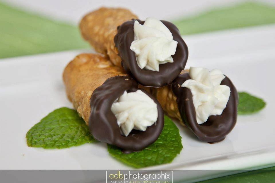 Chocolate dipped cannoli