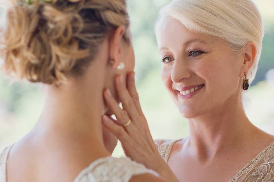 Mother, Back of Daughter Hair